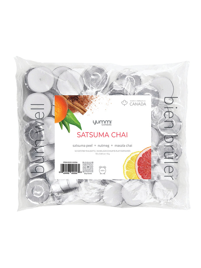 50 Satsuma Chai Scented Tealight Candles