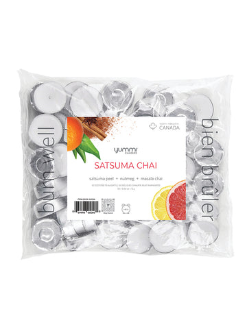 Yummi Candles - 50 Satsuma Chai Scented Tealight Candles