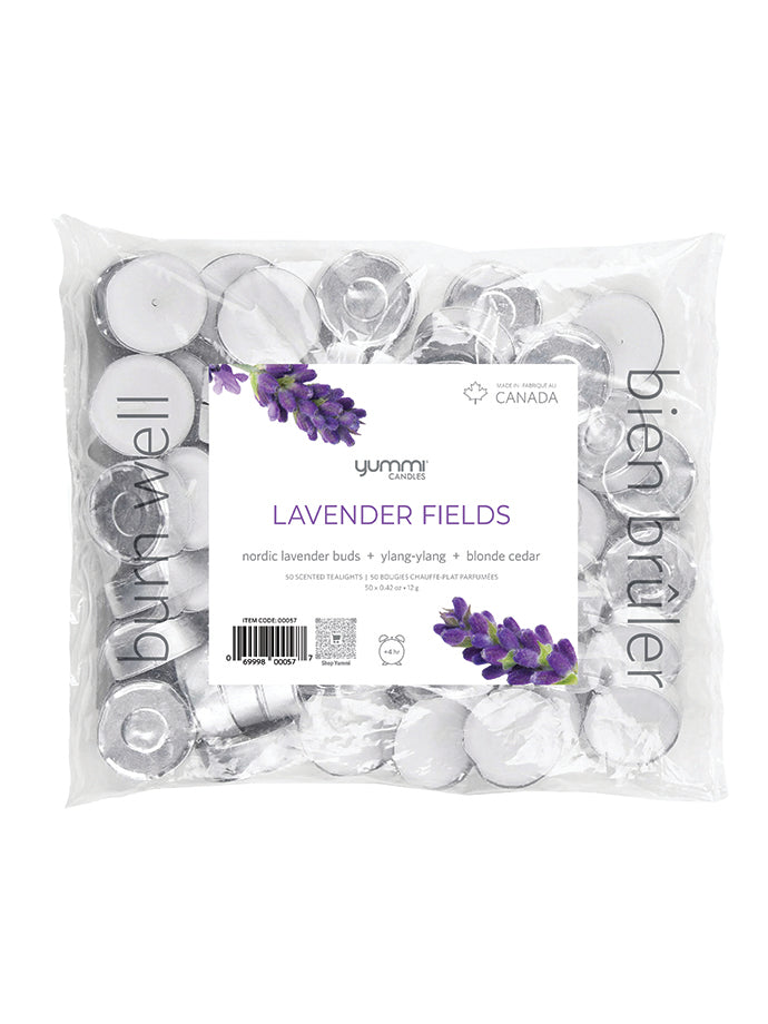 50 Lavender Fields Scented Tealight Candles