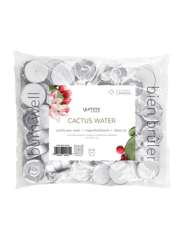 Yummi Candles - 300 Cactus Water Scented Tealight Candles Bulk