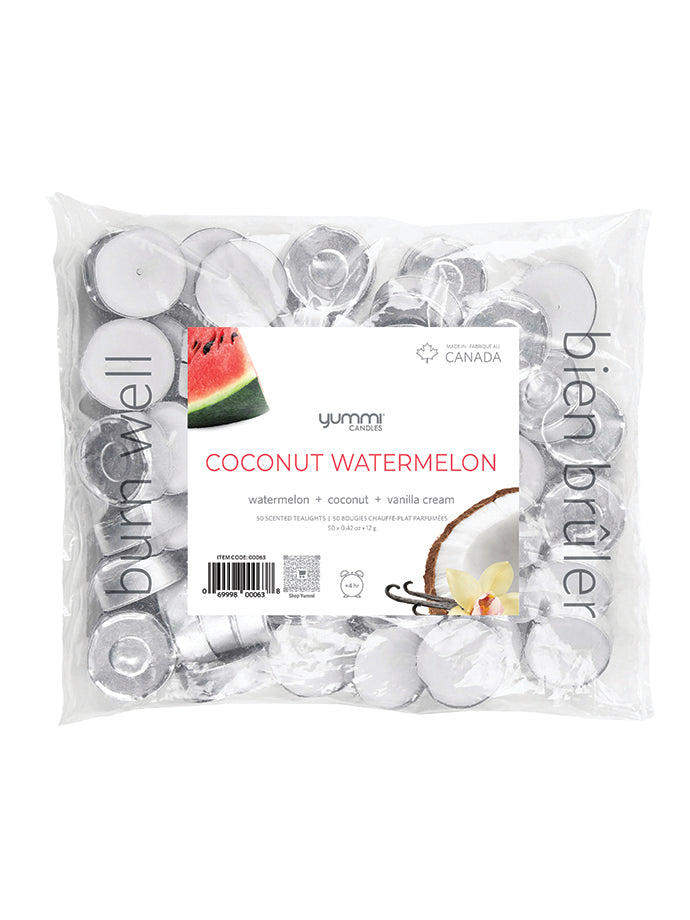 50 Coconut Watermelon Scented Tealight Candles