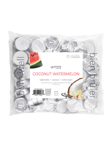 Yummi Candles - 300 Coconut Watermelon Scented Tealight Candles Bulk