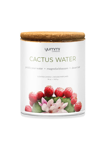 Yummi Candles - Bougies parfumées en pot à l'eau de cactus de 18 oz