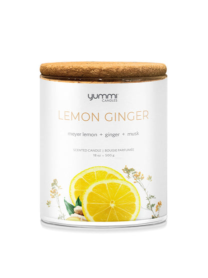 🎁 18oz Lemon Ginger Scented Jar Candles (100% off)