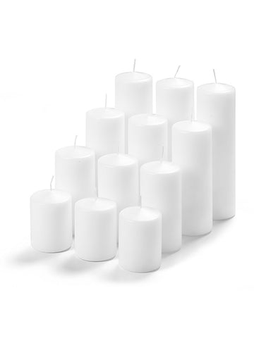 Yummi Candles - 24 Round Pillar Candles and Cylinder Vases - Lifestyle - 1