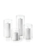 Yummi Candles - 12 Round Pillar Candles and Cylinder Vases