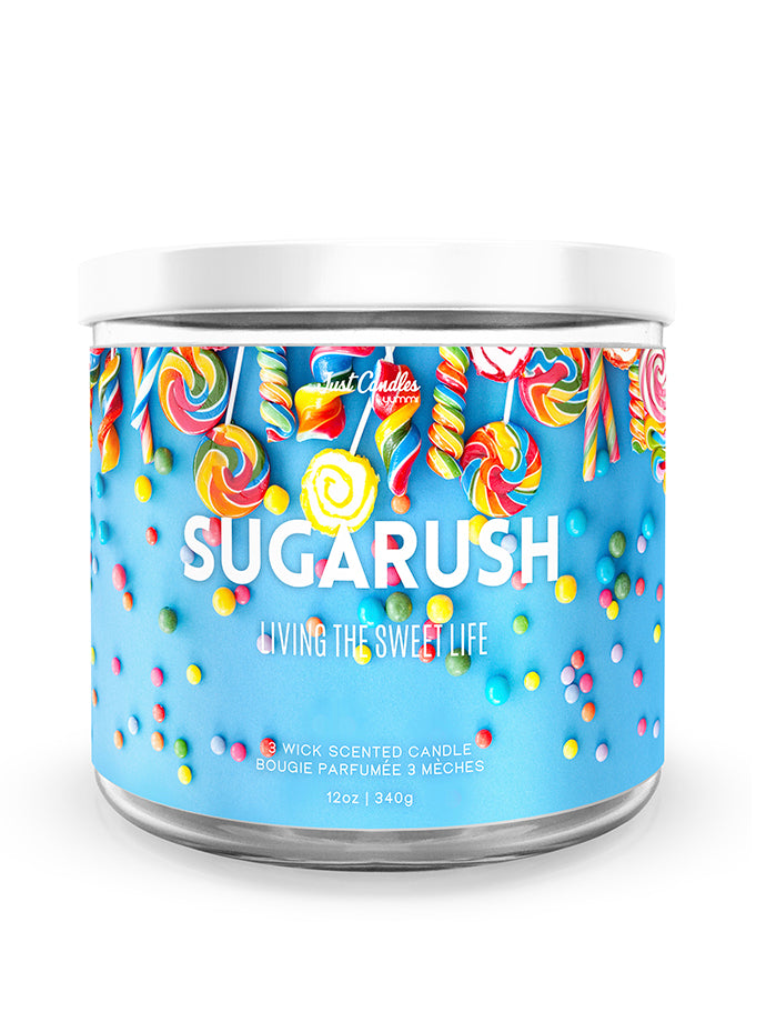 Just Candles 12oz 3-Wick Sugarush Scented Jar