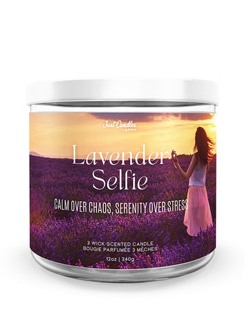 Yummi Candles - Just Candles 12oz 3-Wick Lavender Selfie Scented Jar