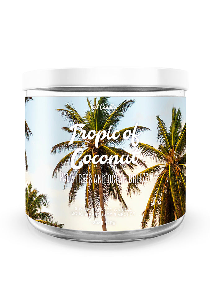 Just Candles 12oz 3-Wick Tropic of Coconut Scented Jar