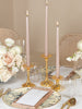 Yummi Candles - 12 Taper Candles and 12 Gold Timeless Taper Holders - Lifestyle - 3