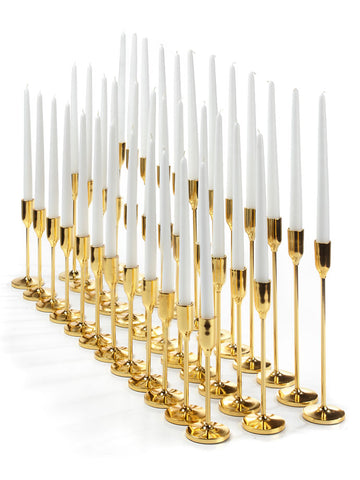 Yummi Candles - 12 Taper Candles and 12 Gold Virtu Candlesticks - Lifestyle - 4