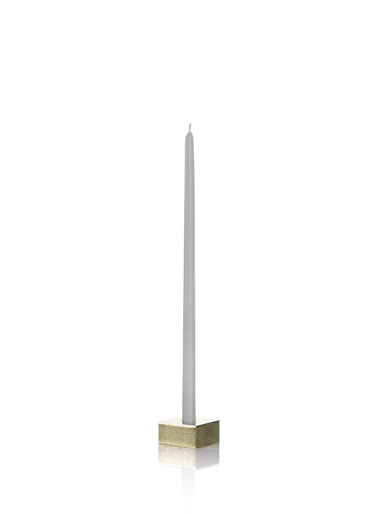 9" Tiny Taper Candles Light Gray