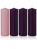 Yummi Candles - 3" x 10" Wholesale Advent Pillar Candles Purple-Rose