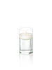 Yummi Candles - 3" Floating Candles and 6" Cylinder Vases White