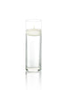 Yummi Candles - 3" Floating Candles and 9" Cylinder Vases White