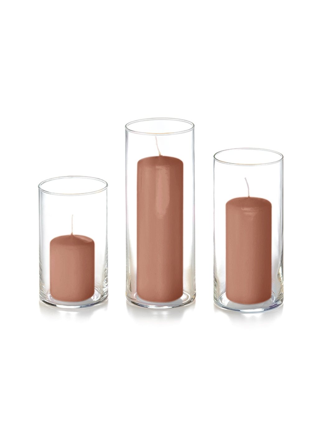 6 Floating Candles and Cylinder Vases