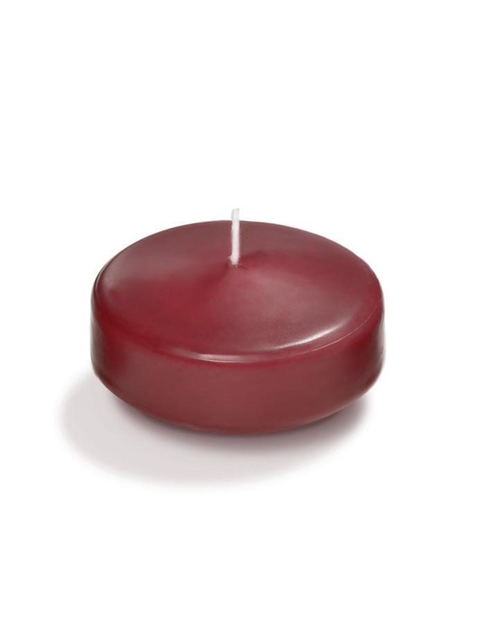 3" Floating Candles Burgundy