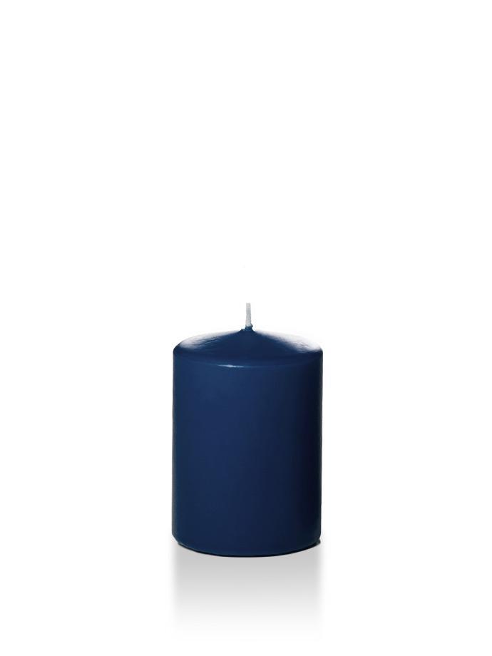 3" x 4" Pillar Candles Navy Blue