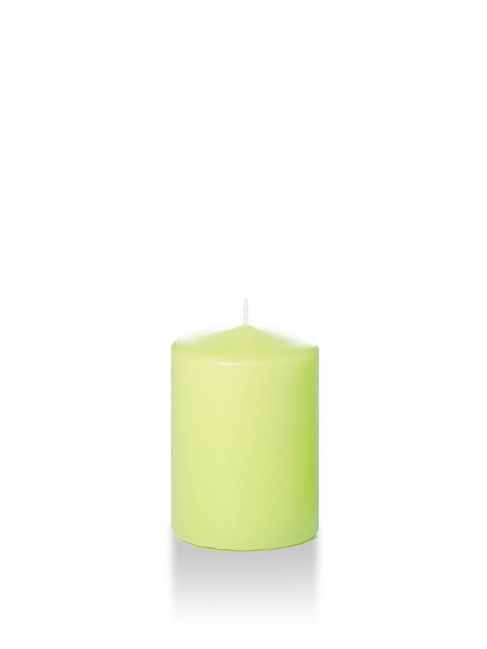 3" x 4" Wholesale Pillar Candles Celery Green