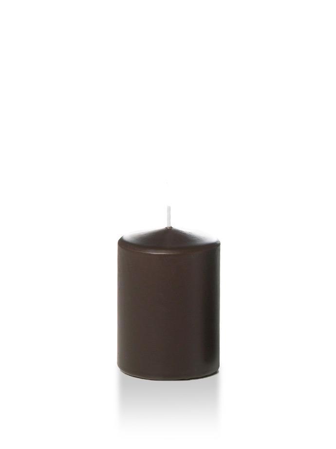 3" x 4" Wholesale Pillar Candles Chocolate