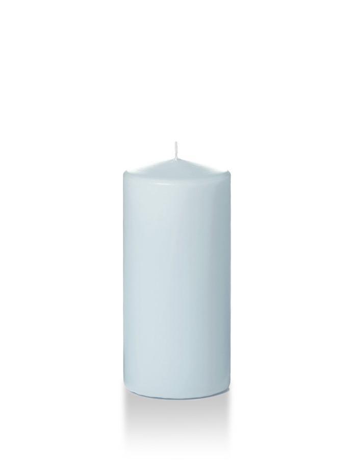 3" x 6" Pillar Candles Ice Blue