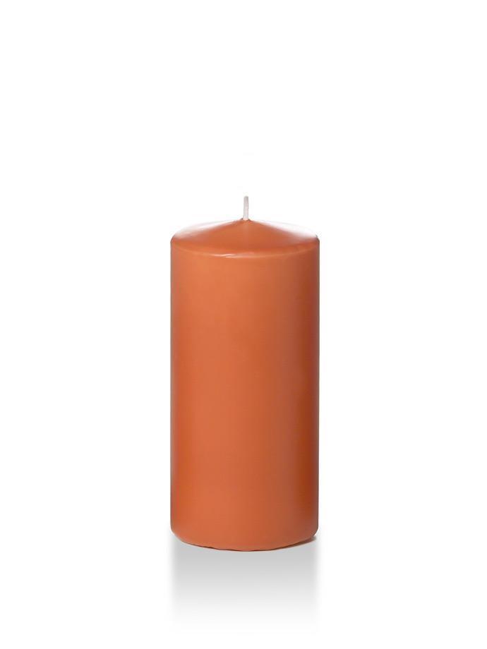 3" x 6" Wholesale Pillar Candles Sienna