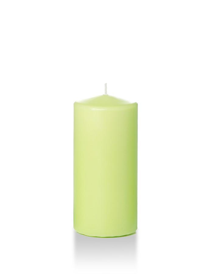 3" x 6" Pillar Candles Celery Green