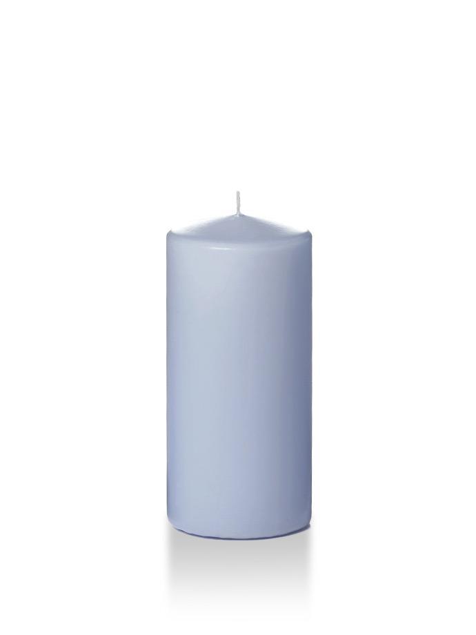 3" x 6" Pillar Candles Periwinkle Blue