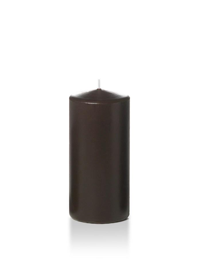 3" x 6" Pillar Candles Chocolate