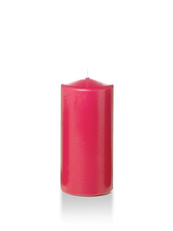 3" x 6" Pillar Candles Paradise Pink