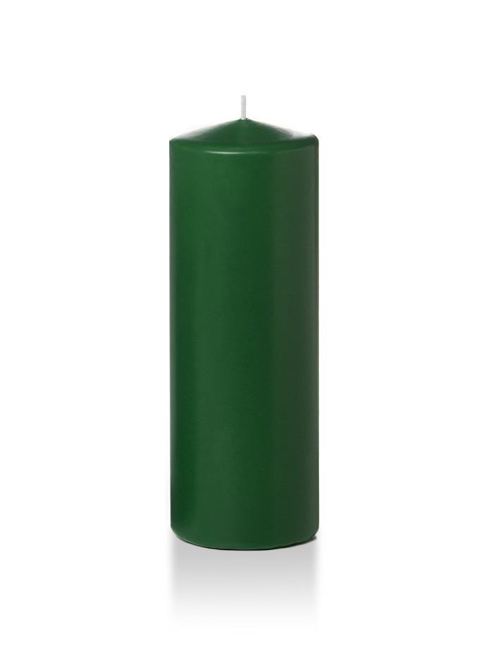 3" x 8" Pillar Candles Hunter Green