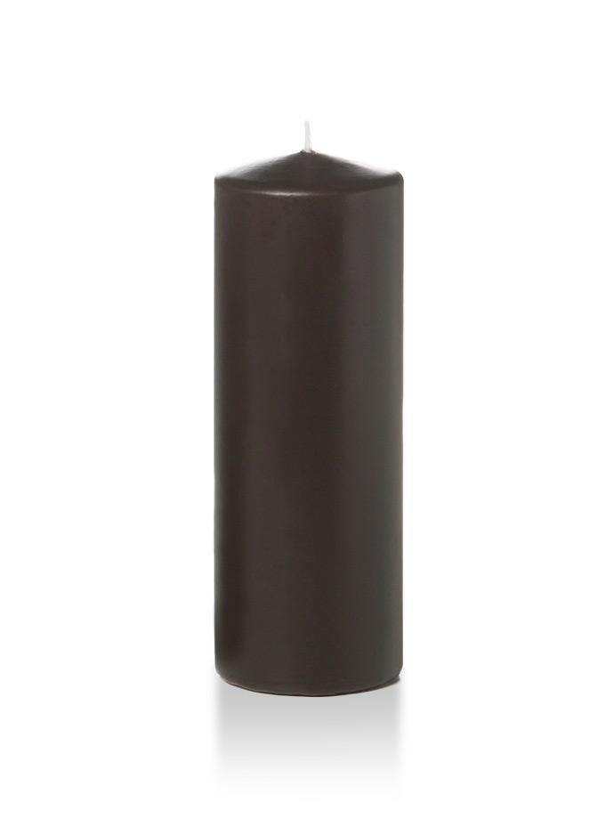 3" x 8" Pillar Candles Chocolate