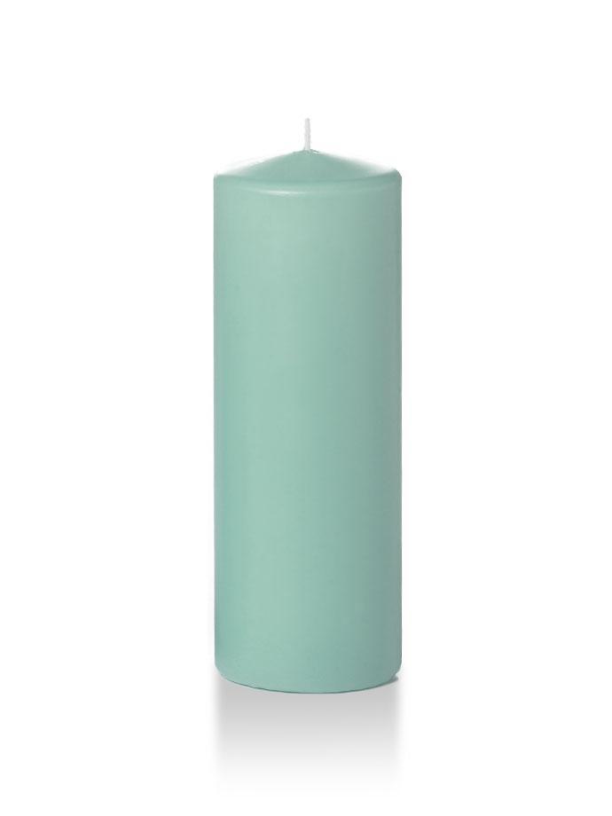 3" x 8" Pillar Candles Tiffany Blue