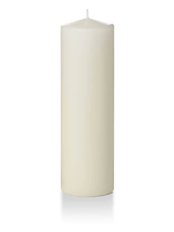 3" x 10" Pillar Candles Ivory