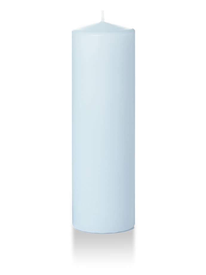 3" x 10" Pillar Candles Ice Blue