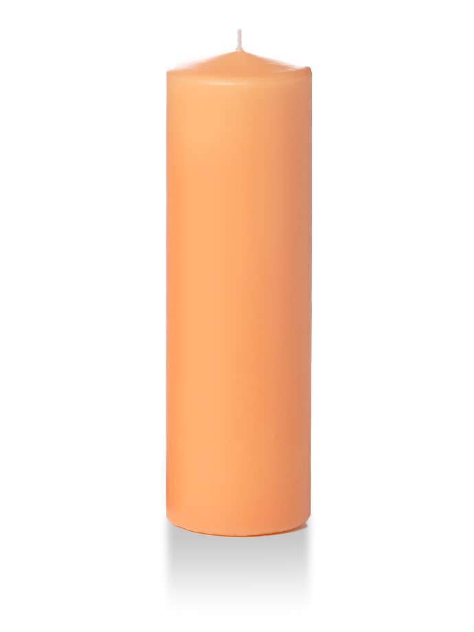 3" x 10" Pillar Candles Peach