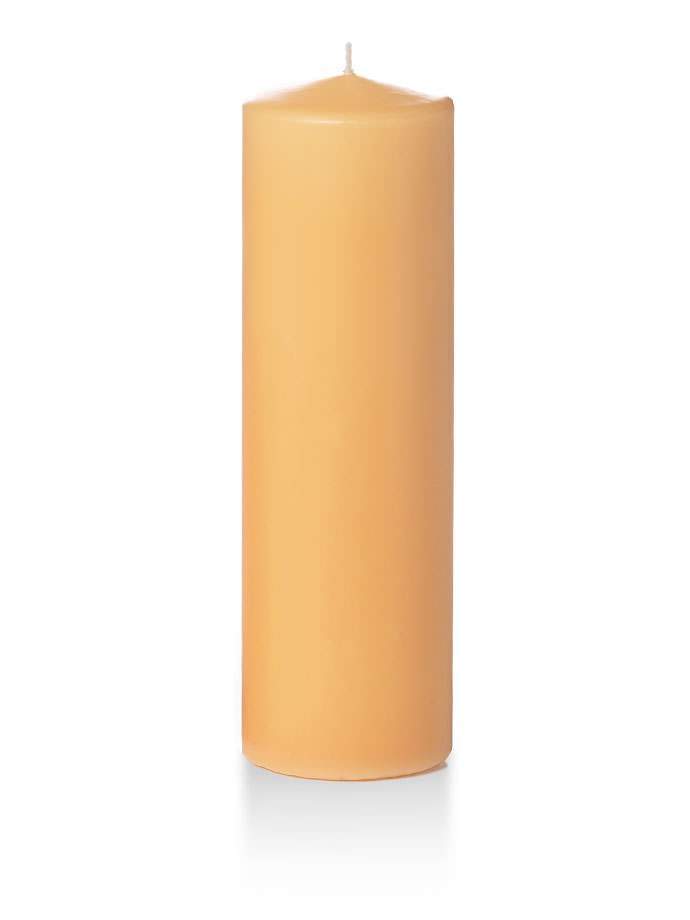 3" x 10" Pillar Candles Caramel