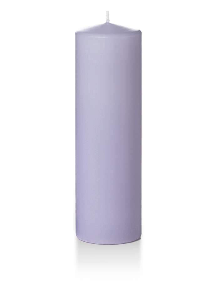 3" x 10" Wholesale Pillar Candles Lilac