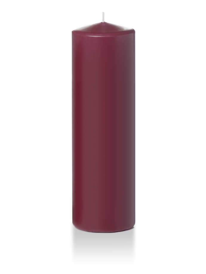 3" x 10" Pillar Candles Raspberry