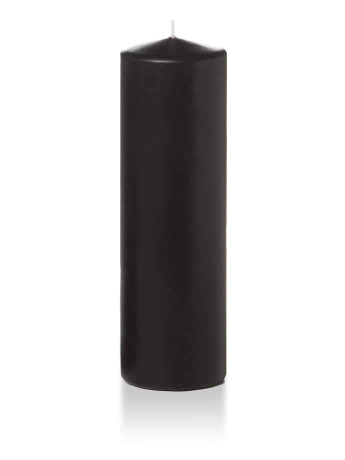 3" x 10" Pillar Candles Black