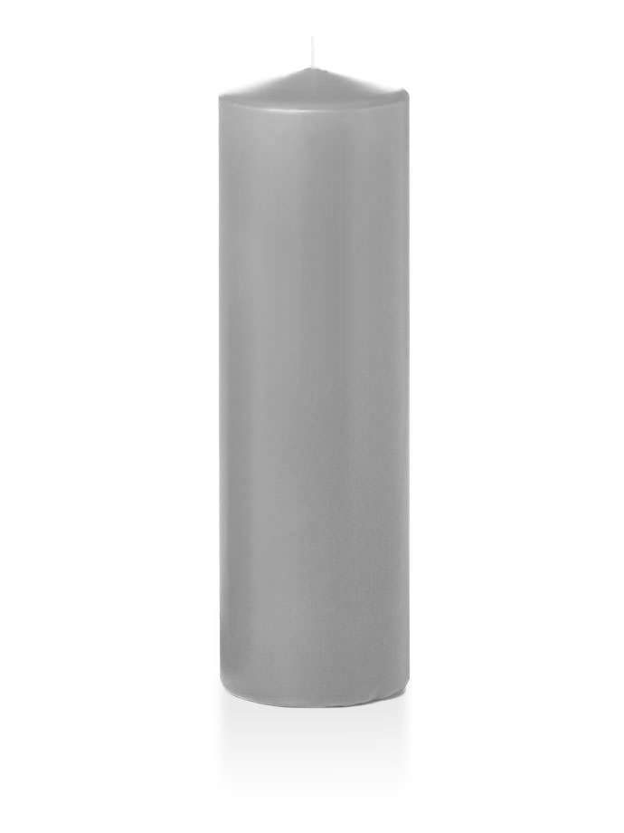 3" x 10" Pillar Candles Light Gray