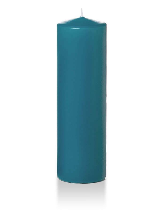 3" x 10" Pillar Candles Turquoise