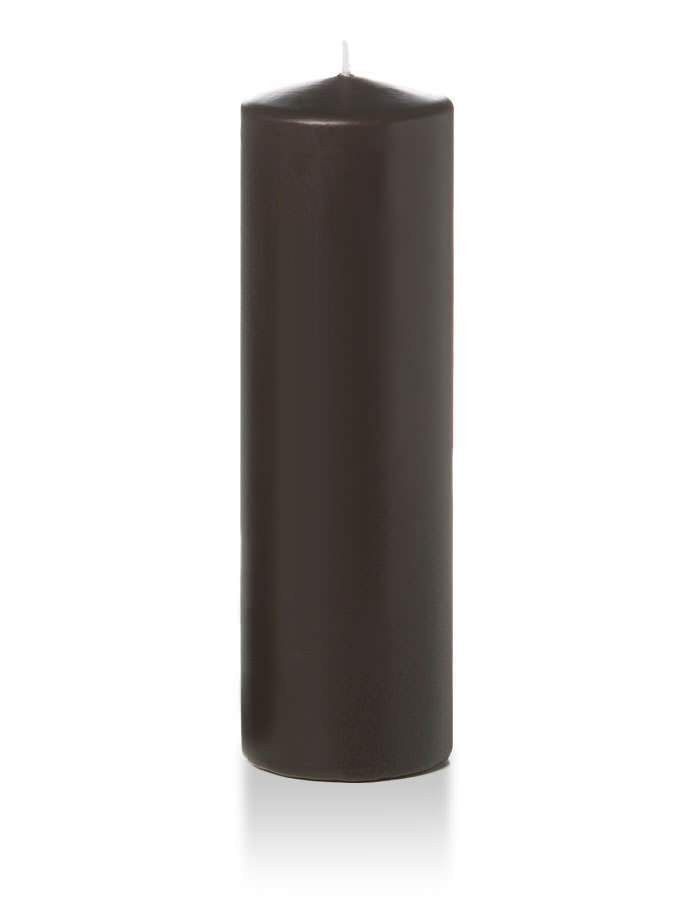 3" x 10" Wholesale Pillar Candles Chocolate