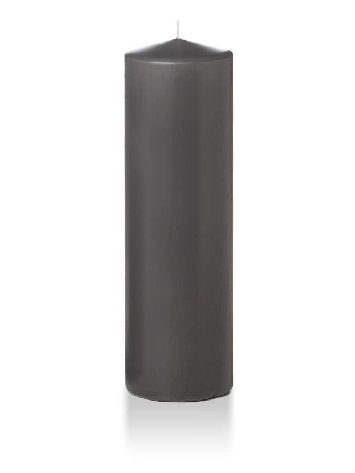 3" x 10" Pillar Candles Gray