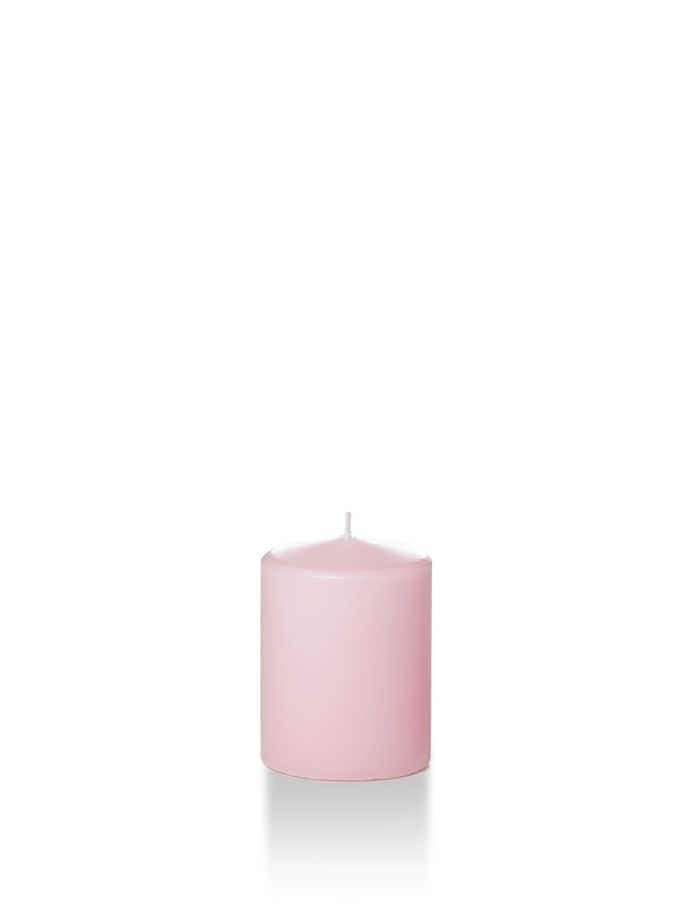 2.25" x 3" Slim Pillar Candles Light Rose