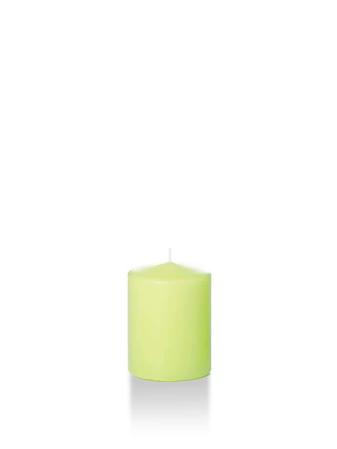 Wholesale 2.25" x 3" Slim Pillar Candles Celery Green