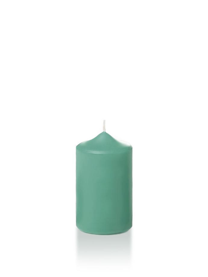 Wholesale 2.25" x 3" Slim Pillar Candles Aqua Green