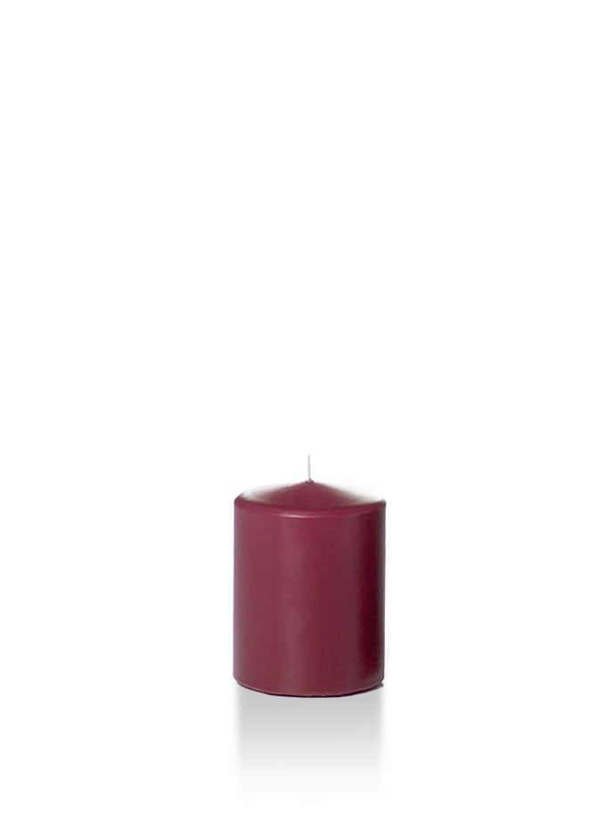 Wholesale 2.25" x 3" Slim Pillar Candles Raspberry