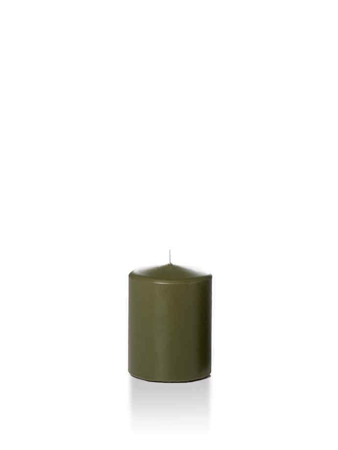 2.25" x 3" Slim Pillar Candles Olive