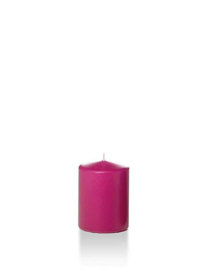 Wholesale 2.25" x 3" Slim Pillar Candles Hot Pink